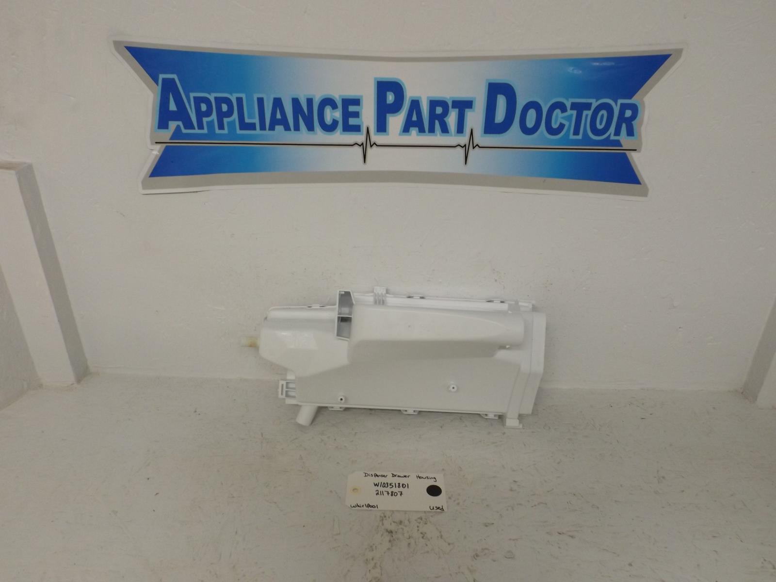 Whirlpool Washer W10351801 2117807 Dispenser Drawer Housing Used Whirlpool Washer W10351801 2117807 Dispenser Drawer Housing Used